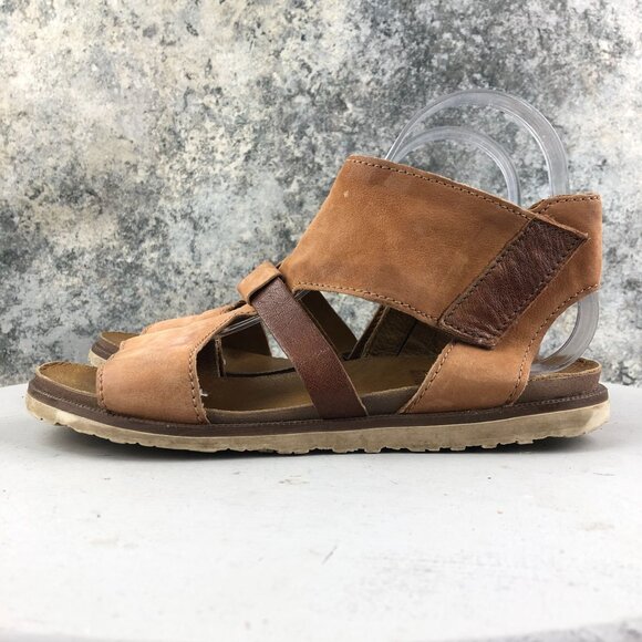 Miz Mooz Women's Size 39 (8.5-9) Tamsyn Brown Leather Open Toe Boho Sandals - Picture 5 of 13
